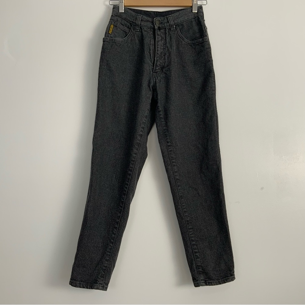 VINTAGE Giorgio Armani High Rise Stone Black Jeans, Made in Italy, Size 26